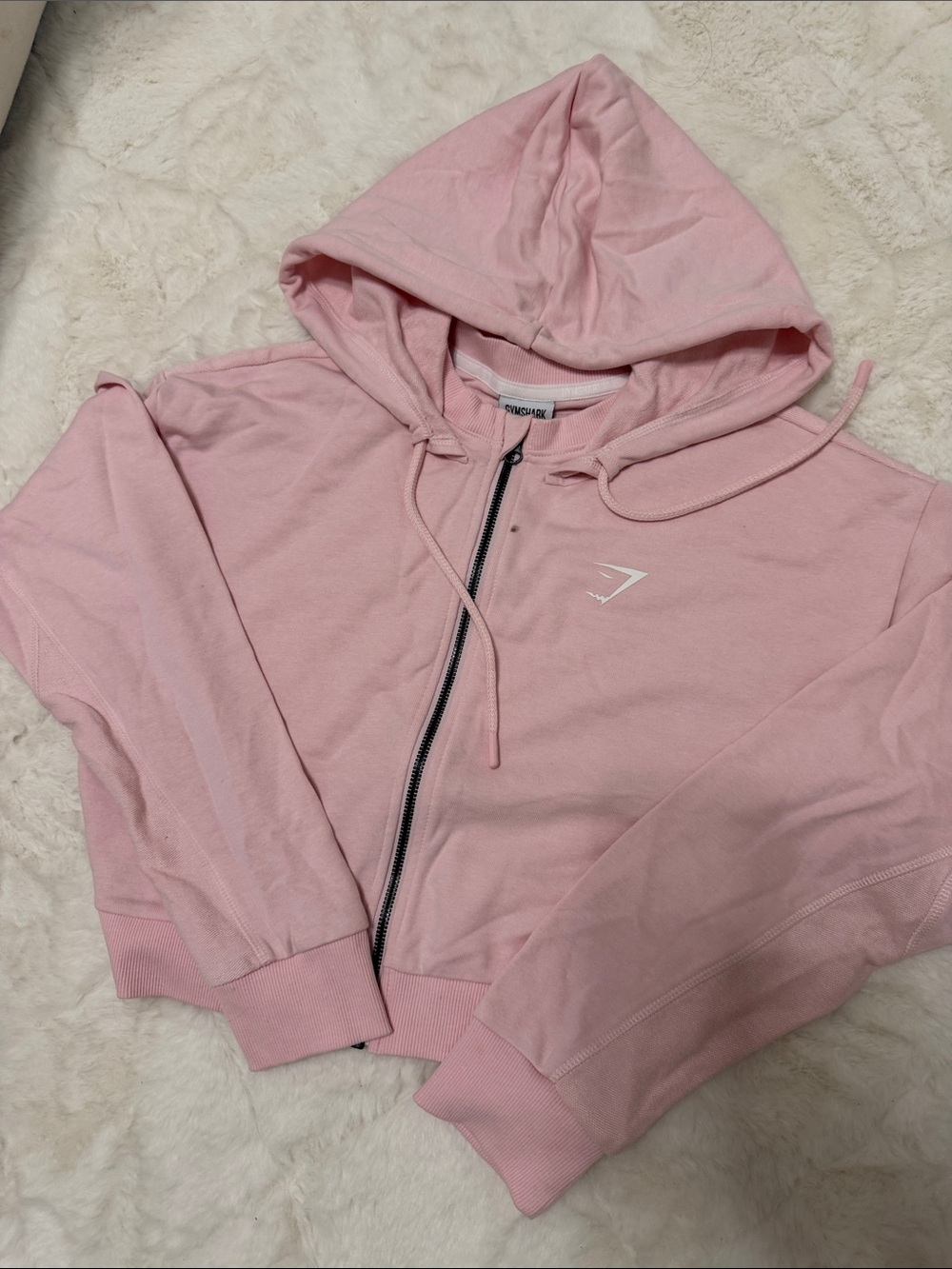 Gymshark Light Pink Zip Hoodie Jacket super soft has a  flow